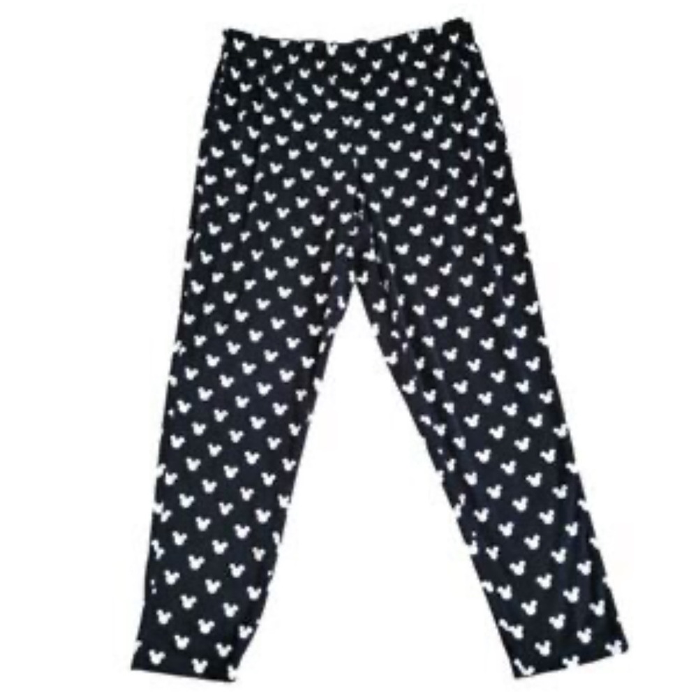 Disney Mickey Mouse Print Black & White Leggings | Soft Stretchy Fit